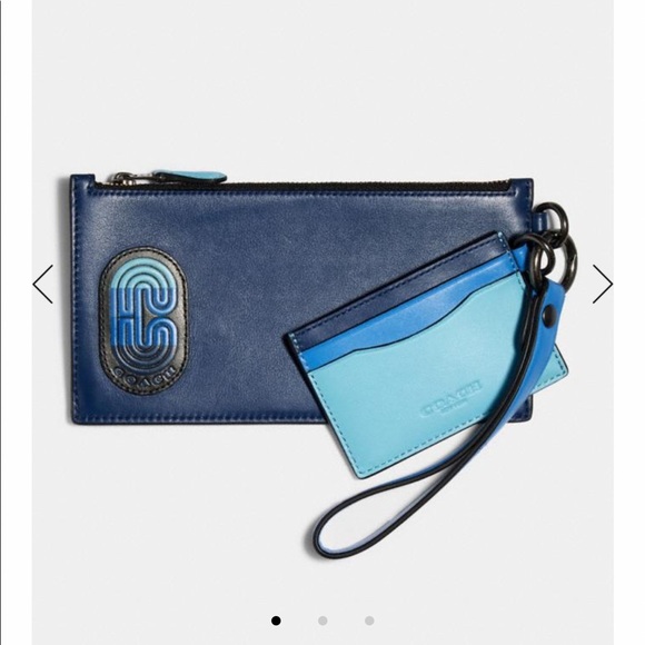 NWOT Coach Colorblock wristlet wallet card holder - Picture 1 of 14